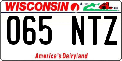 WI license plate 065NTZ
