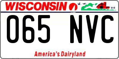 WI license plate 065NVC