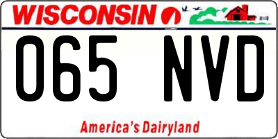 WI license plate 065NVD