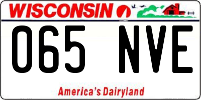 WI license plate 065NVE