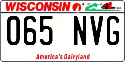 WI license plate 065NVG