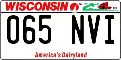 WI license plate 065NVI