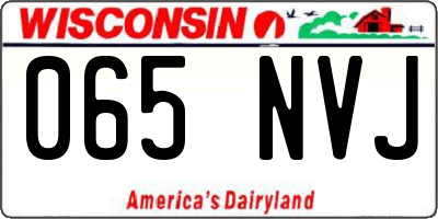 WI license plate 065NVJ