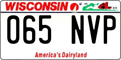 WI license plate 065NVP