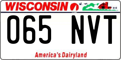 WI license plate 065NVT