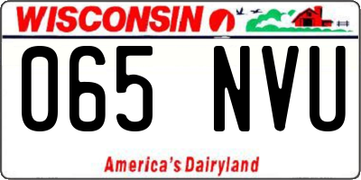 WI license plate 065NVU