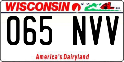 WI license plate 065NVV