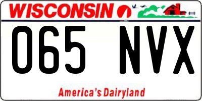 WI license plate 065NVX