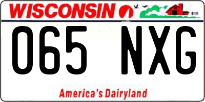 WI license plate 065NXG