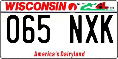 WI license plate 065NXK