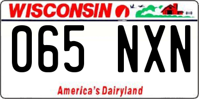 WI license plate 065NXN