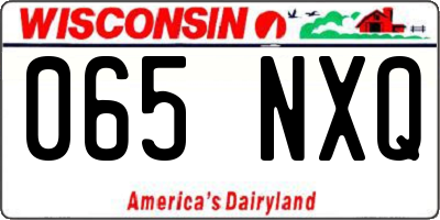 WI license plate 065NXQ