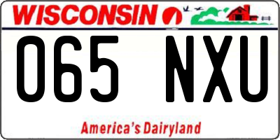 WI license plate 065NXU