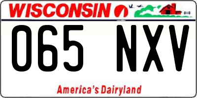 WI license plate 065NXV