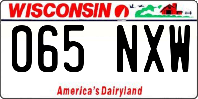 WI license plate 065NXW