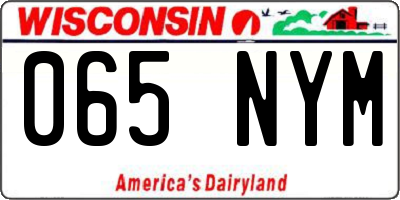 WI license plate 065NYM