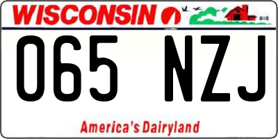 WI license plate 065NZJ