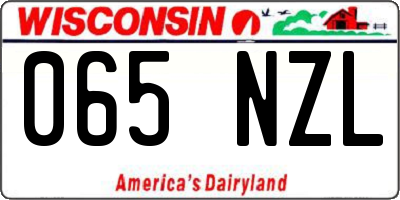 WI license plate 065NZL