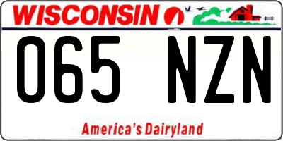 WI license plate 065NZN