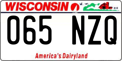 WI license plate 065NZQ