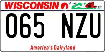 WI license plate 065NZU