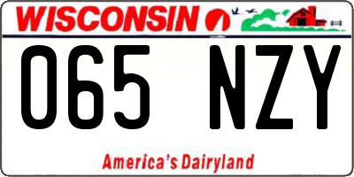 WI license plate 065NZY