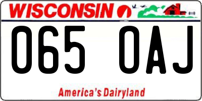 WI license plate 065OAJ
