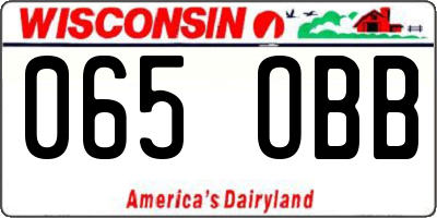 WI license plate 065OBB