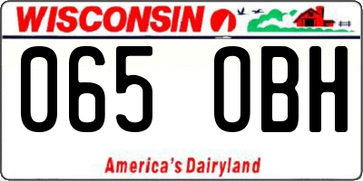 WI license plate 065OBH