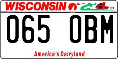 WI license plate 065OBM