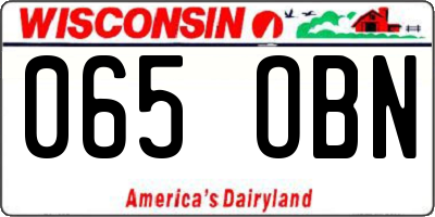WI license plate 065OBN