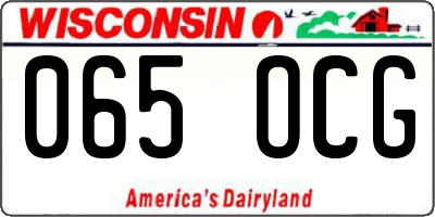WI license plate 065OCG