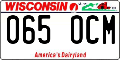 WI license plate 065OCM