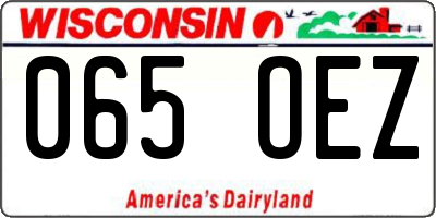 WI license plate 065OEZ