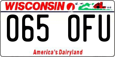 WI license plate 065OFU