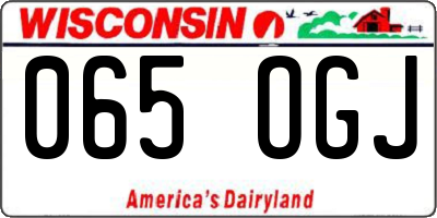 WI license plate 065OGJ