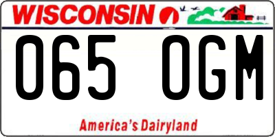 WI license plate 065OGM