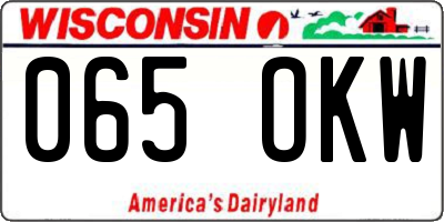 WI license plate 065OKW