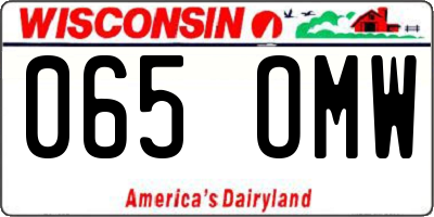 WI license plate 065OMW