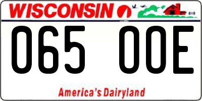 WI license plate 065OOE