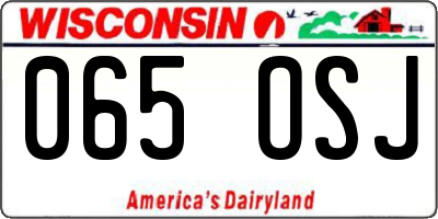 WI license plate 065OSJ