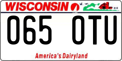 WI license plate 065OTU