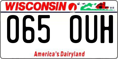 WI license plate 065OUH