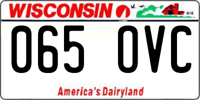 WI license plate 065OVC