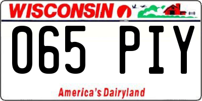 WI license plate 065PIY