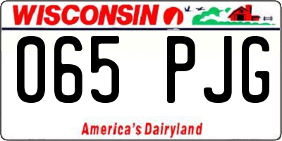 WI license plate 065PJG