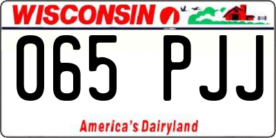 WI license plate 065PJJ