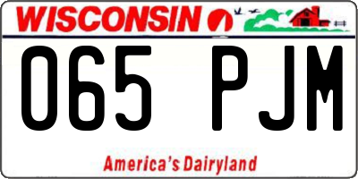 WI license plate 065PJM