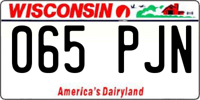 WI license plate 065PJN