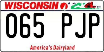 WI license plate 065PJP